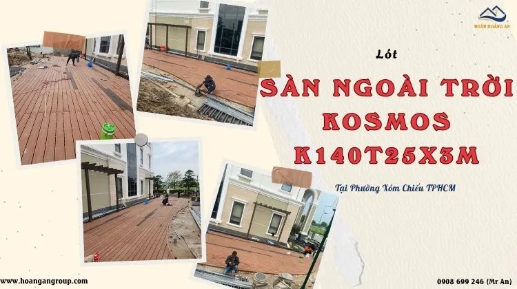 Lót Sàn Ngoài Trời Kosmos K140T25X3M Light Wood Phường Xóm Chiếu TPHCM